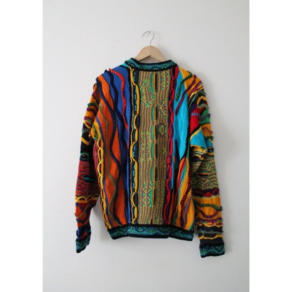 Coogi Vintage Colourful Cotton Sweater Size XL Notorious Big Style Very Rare - Picture 2 of 11